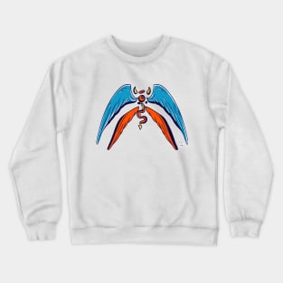 Orange Blue Angel Eye Crewneck Sweatshirt